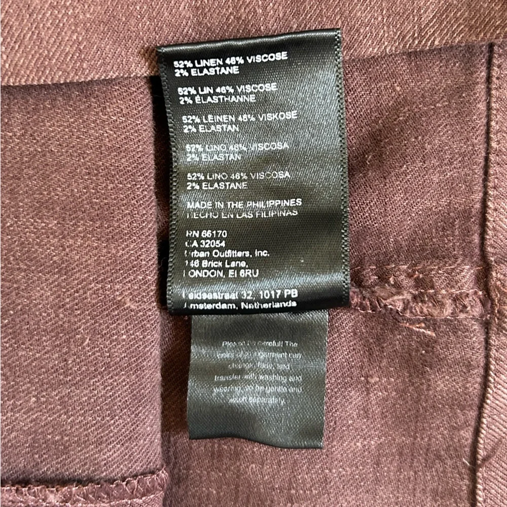 NWT Anthropologie dark brown square neck cargo dress linen blend size 10 - Picture 11 of 13